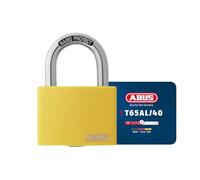 ABUS Candado T65AL/40 myLOCK - Aluminio, Escribible, Nivel 5 | Cuerpo de aluminio macizo escribible con rotulador - arco de acero con Nano Protect - cierre automático sin llave - 43 mm