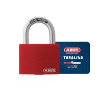 ABUS Candado T65AL/40 myLOCK - Aluminio, Escribible, Rojo | Cuerpo de aluminio macizo, arco de acero con Nano Protect, cierre automático, nivel de seguridad 5, 43 mm de ancho