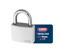 ABUS Candado T65AL/40 myLOCK - escribible - candado para taquilla - cuerpo de aluminio macizo - nivel de seguridad ABUS 5 - blanco
