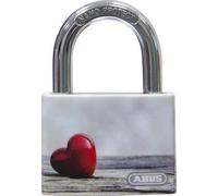 ABUS Candado T65AL/40 myLove - Cerradura de Aluminio para Taquillas, Rojo | Cuerpo de aluminio macizo con revestimiento escribible, arco de acero templado Nano Protect y nivel de seguridad ABUS 5