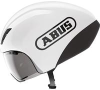 ABUS Casco contrarreloj GameChanger TT 1.1, casco aerodinámico para ciclismo deportivo, triatlón, contrarreloj y ciclismo en pista, para hombre y mujer, talla S, blanco