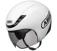 ABUS Casco contrarreloj GameChanger TT 1.1, casco aerodinámico para ciclismo deportivo, triatlón, contrarreloj y ciclismo en pista, para hombres y mujeres, talla M, blanco