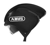 ABUS Casco contrarreloj Gamechanger TT - Casco de ciclismo aerodinámico con óptimas propiedades de ventilación para hombre y mujer - Negro brillante, talla L
