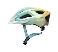 ABUS Casco de Bicicleta Aduro 2.0 con Luz, Azul Claro/Naranja, Talla M