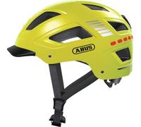 ABUS Casco de Bicicleta con Luz - Hyban 2.0 LED, Amarillo Brillante, Talla L