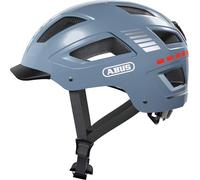 ABUS Casco de Bicicleta con Luz - Hyban 2.0 LED, Azul Brillante, Talla L