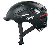 ABUS Casco de bicicleta con luz - Hyban 2.0 LED - luz delantera y trasera y carcasa rígida robusta - para hombres y mujeres - negro mate, talla M