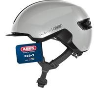 Casco con luz trasera para bicicleta urbana Abus HUD-Y Ace ( Gris / M )