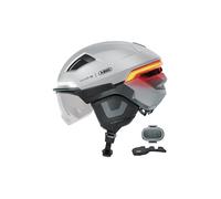 ABUS HYP-E B.Lace - Casco de Bicicleta con luz Delantera, Trasera y Intermitente y luz de Freno inalámbrica activable - con Visera y Orejeras - para Bicicleta eléctrica y S-Pedelec - Talla L, Color
