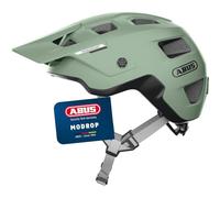 ABUS Casco de Bicicleta MoDrop - Casco de Bicicleta Robusto con Buena ventilación para Ciclistas de montaña - Ajuste Individual - Unisex - Verde, M