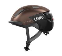 ABUS Casco de bicicleta Purl-Y ACE con luz LED - apto para e-bikes y S-pedelecs - casco de seguridad NTA de moda para adultos y adolescentes - marrón, talla M