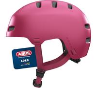 ABUS Casco de bicicleta XOXO: casco urbano con diseño skater, para monopatín, bicicleta y patinete, con mentonera optimizada, para jóvenes y adultos, talla S, rojo liso