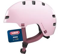 ABUS Casco de Bicicleta XOXO, Casco Urbano Estilo Skater, Talla L, Rosa