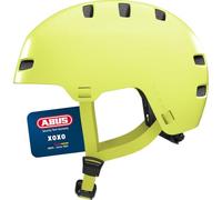 ABUS Casco de Bicicleta XOXO, Casco Urbano Estilo Skater, Talla S, Amarillo Monocromo
