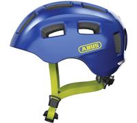 ABUS Casco de bicicleta Youn-I 2.0 - con luz para niños, adolescentes y jóvenes - para niñas y niños - azul (centelleante), talla M (52-57 cm)