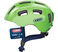 ABUS Casco de Bicicleta Youn-I 2.0, Verde (Brillante), Talla S