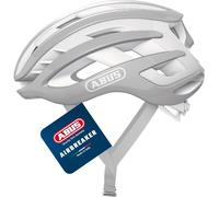 ABUS Casco de ciclismo de carretera AirBreaker, Casco de ciclismo de alta gama para ciclismo profesional, para adolescentes y adultos, Casco para hombre y mujer, Gris puro, talla S