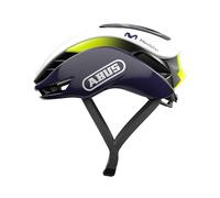 ABUS Casco de ciclismo de carretera GameChanger 2.0, casco aerodinámico de alto rendimiento con aerodinámica y ventilación optimizadas, para hombres y mujeres, talla M, Movistar Team 24