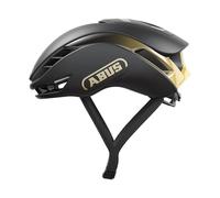 ABUS Casco de ciclismo de carretera GameChanger 2.0 - Casco aerodinámico de alto rendimiento con aerodinámica y ventilación optimizadas - para hombres y mujeres - talla L, negro-dorado