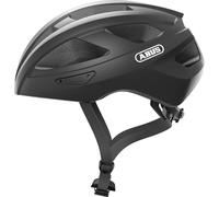 ABUS Casco para bicicleta de carretera Macator - casco deportivo para principiantes - también para usuarios con coleta - hombre y mujer - negro mate, talla L, L (58-62 cm)
