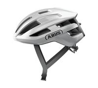 ABUS Casco de ciclismo de carretera PowerDome - Casco de ciclismo ligero con sistema de ventilación inteligente y perfil aerodinámico - Made in Italy - para hombre y mujer - Plata, talla S
