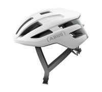 ABUS Casco de ciclismo de carretera PowerDome - Casco de ciclismo ligero con sistema de ventilación inteligente y perfil aerodinámico - Made in Italy - para hombre y mujer - Blanco, talla L