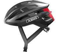 ABUS Casco de ciclismo de carretera PowerDome - casco de ciclismo ligero con sistema de ventilación inteligente y perfil aerodinámico - Made in Italy - para hombre y mujer - gris oscuro, talla L