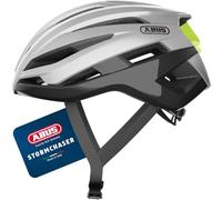 ABUS StormChaser - Casco de bicicleta ligero y cómodo para ciclismo deportivo profesional - Para hombre y mujer - Plata, talla S