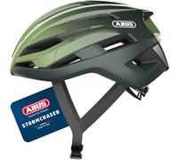 ABUS StormChaser - Casco de bicicleta ligero y cómodo para ciclismo deportivo profesional - Para hombre y mujer - Verde, talla L