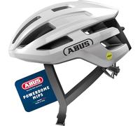 ABUS Casco de ciclismo de carretera PowerDome MIPS - casco de ciclismo ligero con sistema de ventilación inteligente y protección contra impactos - Made in Italy - para hombre y mujer - blanco, S