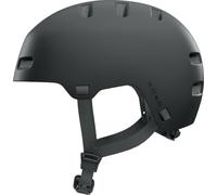 ABUS XOXO casco de bicicleta, casco de ciudad en look skater, casco para monopatín, bicicleta, scooter, con mentonera optimizada, para adolescentes y adultos, talla M, negro