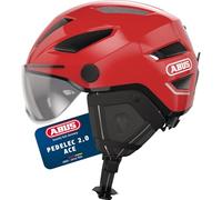 ABUS casco de ciudad Pedelec 2.0 ACE - casco de bicicleta con luz trasera, visera, cubierta para la lluvia, protección para las orejas - para hombres y mujeres