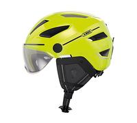 ABUS casco de ciudad Pedelec 2.0 ACE - casco de bicicleta con luz trasera, visera, cubierta para la lluvia, protección para las orejas - para hombres y mujeres