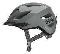 ABUS casco de ciudad Pedelec 2.0 - casco de bicicleta con luz trasera y protector de lluvia - para tráfico urbano - mujer hombre - gris, talla M, gris (race grey), M (52-57 cm)
