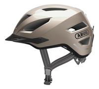 ABUS casco de ciudad Pedelec 2.0 - casco de bicicleta con luz trasera y protector de lluvia - para tráfico urbano - mujer hombre - dorado, talla L, dorado (oro champán), L (56-62 cm)