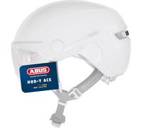Casco Abus para adulto con visera para bicicleta urbana HUD-Y ACE ( Pure White / L )