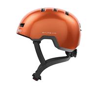 ABUS Casco infantil Skurb Kid - casco de bicicleta robusto en look skater con espacio para una coleta y diversos diseños - para niñas y niños - naranja, talla S