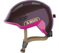 ABUS Casco infantil Smiley 3.0 ACE LED - casco de bicicleta con luz - ajuste profundo y espacio para una coleta - para niñas y niños