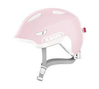 ABUS Casco infantil Smiley 3.0 LED, casco de bicicleta con luz, ajuste profundo y espacio para una coleta, para niñas y niños