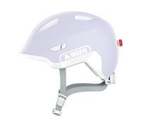 ABUS Casco infantil Smiley 3.0 LED, casco de bicicleta con luz, ajuste profundo y espacio para una coleta, para niñas y niños