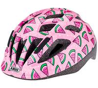 ABUS Casco infantil Smooty 2.0 - Casco de ciclista robusto para niños pequeños en el asiento del copiloto - para niñas y niños - Rosa con dibujo de melón, talla S