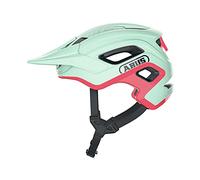 ABUS Casco de bicicleta de montaña CliffHanger , Casco para senderos complicados , Con grandes aberturas de ventilación y sistema de correa TriVider , Para hombre y mujer , Verde Rosa, tallaL