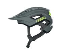ABUS Casco MTB Cliffhanger - casco de ciclismo para senderos exigentes - con grandes aberturas de ventilación y sistema de correas TriVider - para hombres y mujeres - gris/amarillo, talla L