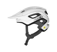 ABUS Casco MTB Cliffhanger MIPS - casco de ciclismo para senderos exigentes - con protección contra impactos MIPS y grandes aberturas de ventilación - para hombres y mujeres - blanco brillante, M
