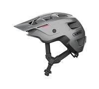 ABUS Casco MTB MoDrop - casco de ciclismo robusto con buena ventilación para ciclistas de montaña - ajuste personalizado - unisex - plata, talla L