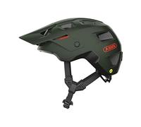 ABUS Casco MTB MoDrop MIPS - casco de ciclismo robusto con protección contra impactos para ciclistas de montaña - ajuste personalizado - unisex - verde oscuro, talla M, M (54-58 cm)