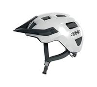 ABUS Casco MTB MoTrip - casco de ciclismo robusto con visera ajustable en altura para ciclistas de montaña - ajuste personalizado - unisex - blanco brillante, L