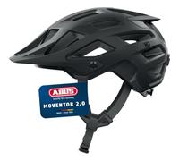 ABUS Casco MTB Moventor 2.0 - casco confortable para bicicleta todo terreno - casco all-mountain - para hombre y mujer - negro mate, M