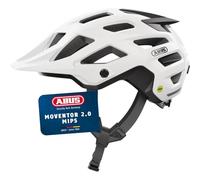ABUS Casco MTB Moventor 2.0 MIPS, Casco de Bicicleta Blanco, Talla S
