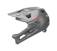 ABUS Casco MTB YouDrop FF - casco integral para niños y adolescentes - para iniciarse en el ciclismo de montaña - con mentonera desmontable - plateado, talla S